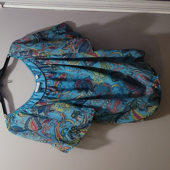 New York & Company Tops - New York and Company Sweet Pea collection Xl Paisley Scoop Neck Blouse